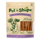Pet 'n Shape Chik 'n Sweet Potato Stix package, USA-made, fresh and convenient.