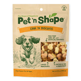 Pet 'n Shape Chik 'n Wrapped Biscuits packaging with resealable pouch for freshness