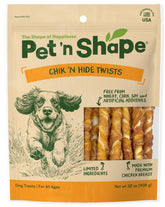 Pet 'n Shape Hide Twists small twist chicken-wrapped rawhide, tasty dog reward