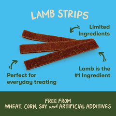 Pet 'n Shape Lamb Strip chewy texture invites a satisfying bite.
