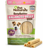Pet Naturals BusyButter packaging shows a long-lasting rawhide-free chew for small dogs.