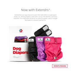 Pet Parents Extendrs offer extra adjustment for a comfortable, leak-resilient fit.