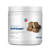 Pet Parents SoftSupps bottle showing 90 chews for daily mobility support