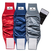 Pet Parents Washable Belly Bands Pack: three-color reusable protection for large male dogs