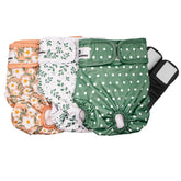 Pet Parents washable dog diapers 3-pack packaging, eco-friendly and ready for mess-free days.