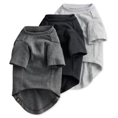 Pet Passion Toby II 3-pack gray ombre tees on dogs for soft comfort.