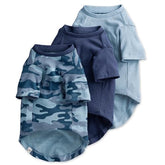 Pet Passion Toby II navy camo tee on dog during a walk