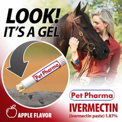 Pet Pharma apple-flavored paste offers palatable administration during routine deworming.