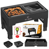 Pet Power adjustable height stand for comfortable feeding at every life stage.