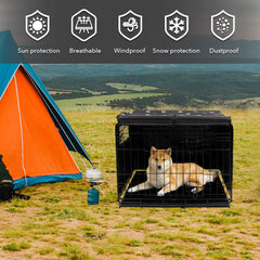 Pet Prime dog crate cover features easy-install for quick setup.