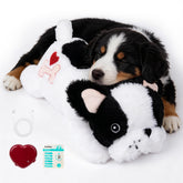 Pet Prime heartbeat dog toy with plush body and heartbeat device calms anxious puppies