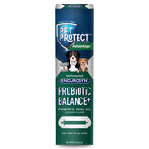 Pet Protect Probiotic Balance+ bottle pouring for easy dosing.