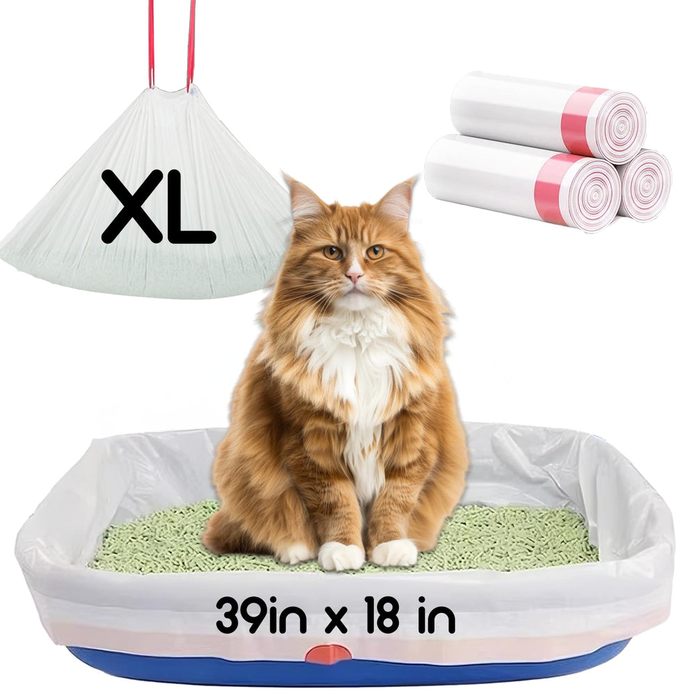Pet Rhythm jumbo liner 39x18 fits large litter boxes for easy cleanup