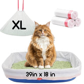 Pet Rhythm jumbo liner 39x18 fits large litter boxes for easy cleanup