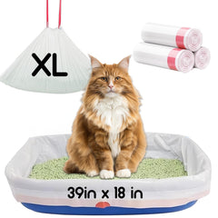 Pet Rhythm jumbo liner 39x18 fits large litter boxes for easy cleanup