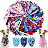 PET SHOW 50Pcs paw-pattern bandana pack for playful pet photos.