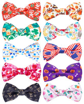 PET SHOW Christmas bow tie on collar adds festive charm for small dogs.