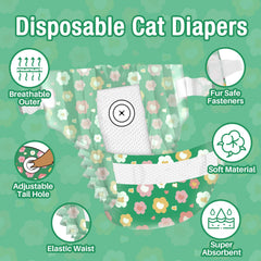 Pet Soft diapers feature ultra-absorbent core for quick urine absorption and comfort.