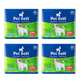 Pet Soft disposable dog wraps for small waists (6–13 inches), secure fit.