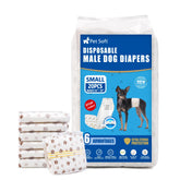Pet Soft dog diaper front view showing secure, comfortable fit for small dogs