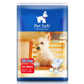 Pet Soft XXSmall dog diapers front view for precise fit on tiny dogs, helps prevent leaks