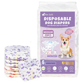 Pet Soft female dog diapers pack front view for medium size.