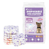 Pet Soft female dog diaper with wetness indicator for easy change reminders.