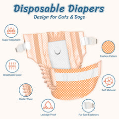 Pet Soft plaid-pattern diapers for comfort and style.