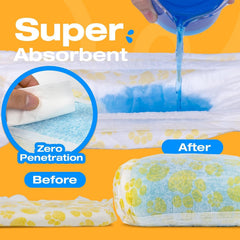 Pet Soft absorbent diapers quickly lock in liquid up to 500 ml.