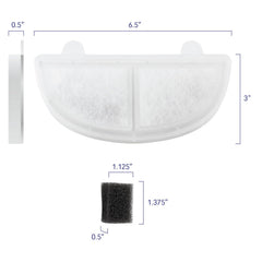 PET STANDARD 6.5 inch replacement filter shown for WF20/CF20 compatibility