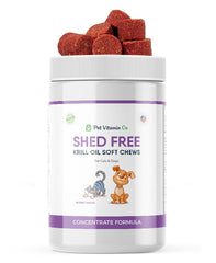 Pet Vitamin Co krill oil soft chews for dogs closeup on glossy coat