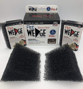 Pet Wedge on car interior removes pet hair efficiently