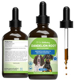 Pet Wellbeing Dandelion Root bottle for dogs, supporting liver and digestion.