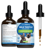 Pet Wellbeing Milk Thistle for Cats bottle on shelf highlighting organic herbal support