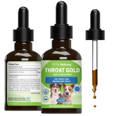 Pet Wellbeing Throat Gold bottle for gentle throat care