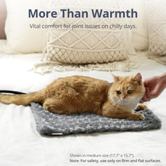 Petace heated bed showing chew-resistant cord for pet safety