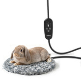 Petace round heated bed angle shot showing cozy warmth.