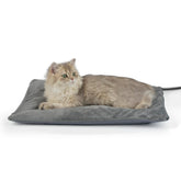Petace outdoor heated cat bed front view showing sturdy base for year-round warmth