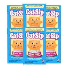 PetAg Cat-Sip real milk treat bottle on shelf, easy-digest option for cats
