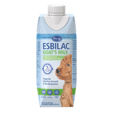 PetAg Esbilac Goatβs Milk Liquid bottle pour for easy newborn puppy feeding.