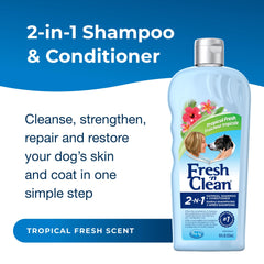 PetAg Fresh-n-Clean 2-N-1 rich lather demonstrates coat conditioning in one step.