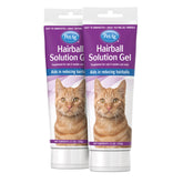 PetAg Hairball Solution Gel bottle 2-pack for easy administration and hairball prevention.