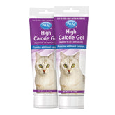 PetAg high calorie gel for cats two-pack bottles highlighting energy support