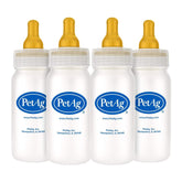 PetAg Nurser bottle close-up with graduations for precise feeding measurements.
