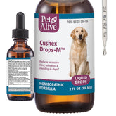 PetAlive Cushex Drops-M bottle for home use with dogs and cats.