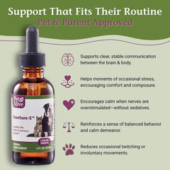 EaseSure-S drops administered in pet's mouth for fast comfort