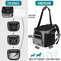 PetAmi dog bike basket foldable design for easy storage after rides