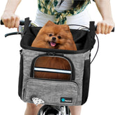PetAmi dog bike basket front attachment for secure handlebars transport