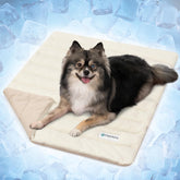 PetAmi Dog Cooling Mat in taupe-beige 24x32 for cooling comfort