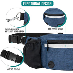 PetAmi dog fanny pack front pocket holds treats and essentials during walks